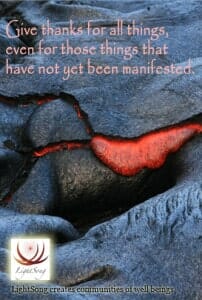 Thanksgiving address